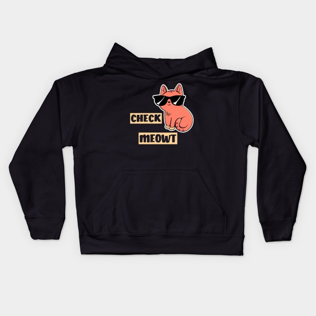 Check Meowt Kids Hoodie by NathanRiccelle